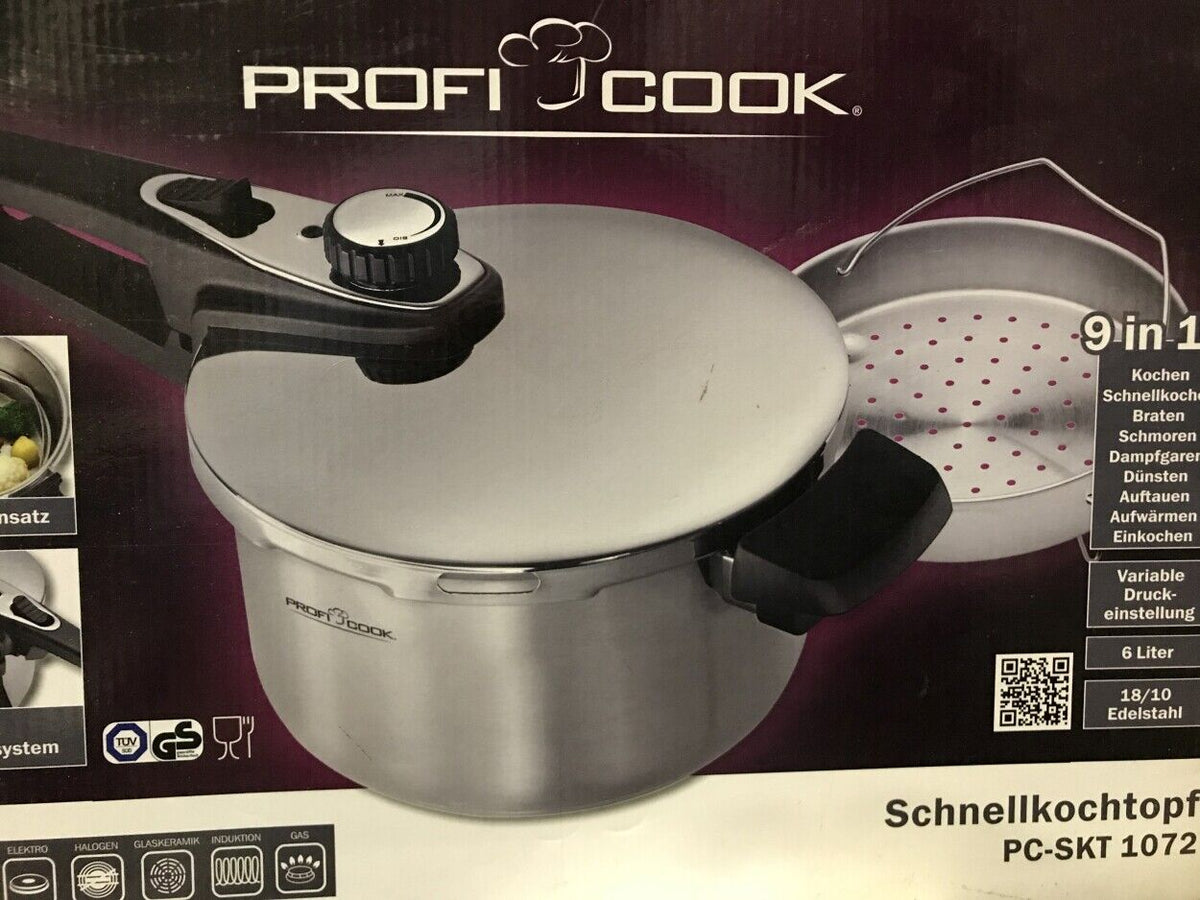 Schnellkochtopf ProfiCook PC-SKT 1072. 22 cm. 6L. 9in1