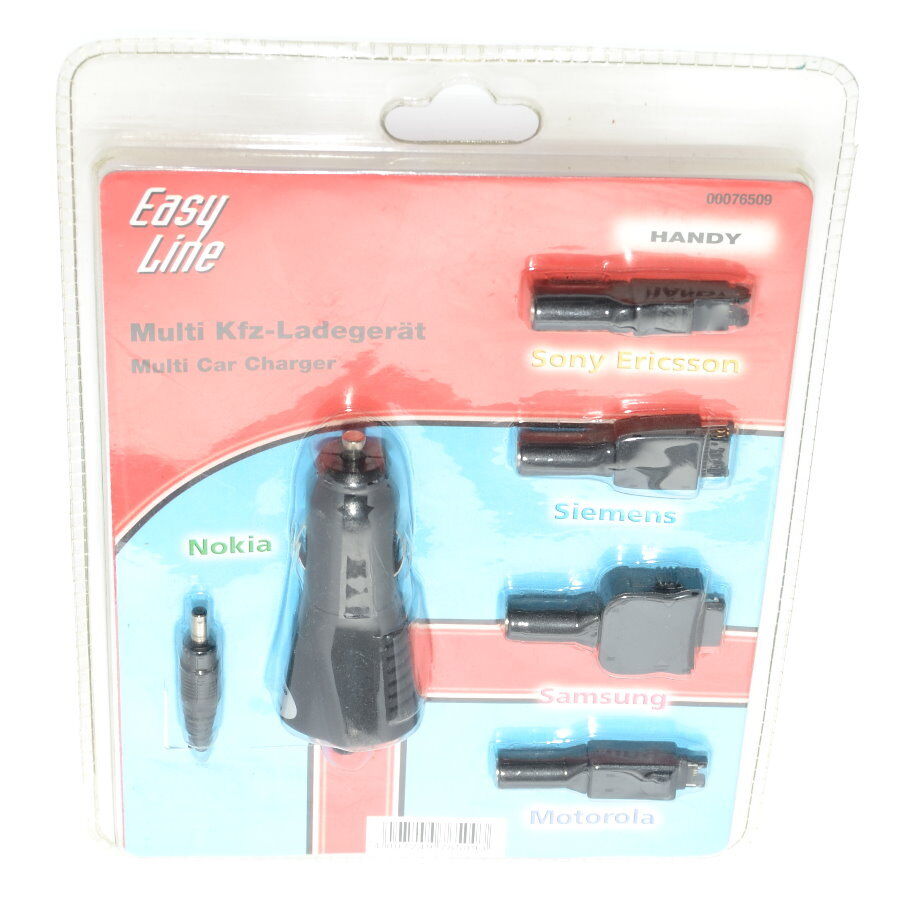 EasyLine Hama multi KFZ Ladegerät + 4 Adapter Nokia SonyEricsson Siemens Samsung
