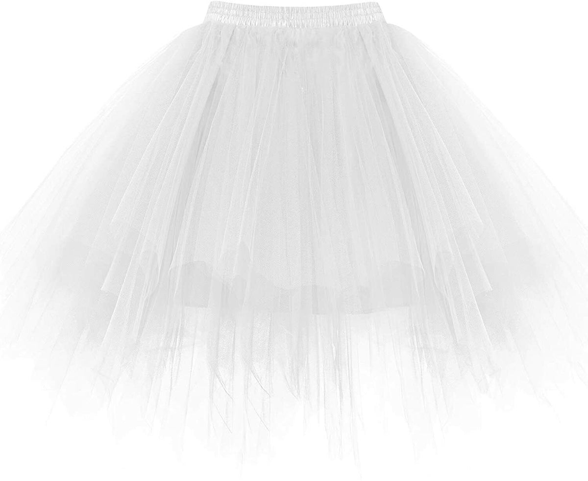 Homrain Tüll Unterrock Gr.S weiß Damen 50erRockabilly Petticoat Karneval Kostüm
