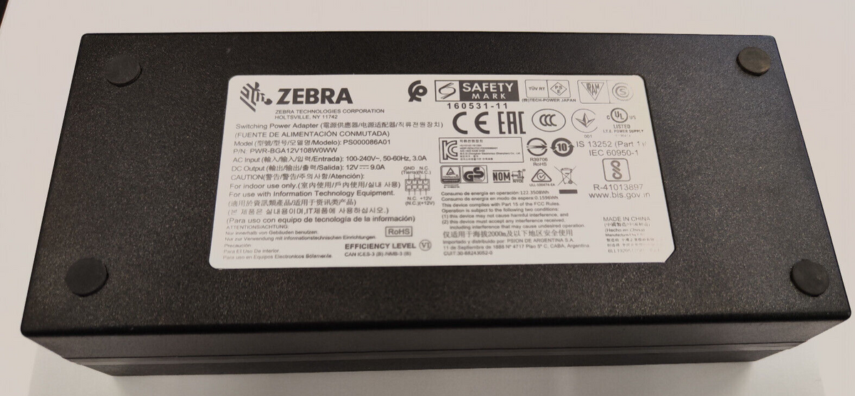 Zebra Netzteil PS000086A01  PWR-BGA12V108W0WW  12 A  9A