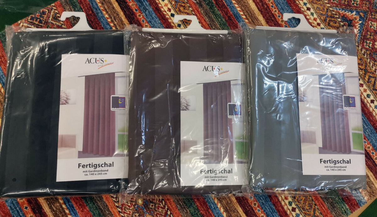 Dekovorhang Linus Verdunklung silber. ca. 140 x 245 cm