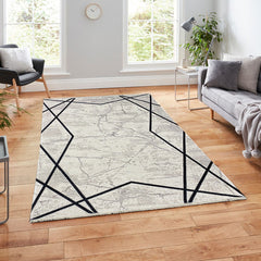 Wohnzimmer Teppich Modernes Design Kurzflor waschbar