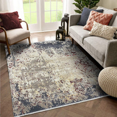 Wohnzimmer Teppich Vintage Orient Ornamente Used Look 155x230cm