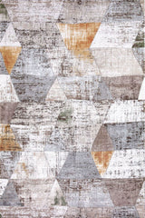 Moderner Teppich Wohnzimmerteppich Gemustert Flachflor Waschbar