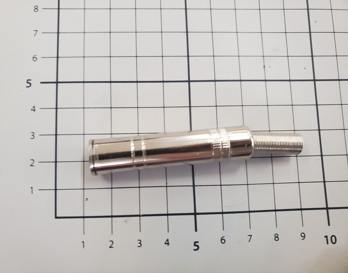 Klinken kupplung Buchse 6.3mm MONO Metall silber