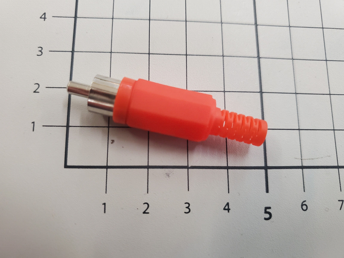 Chinchstecker Plastikausführung mit Knickschutz Cinch Stecker