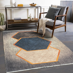 Moderner Teppich Wohnzimmerteppich Teppich Waschbar 155x230cm
