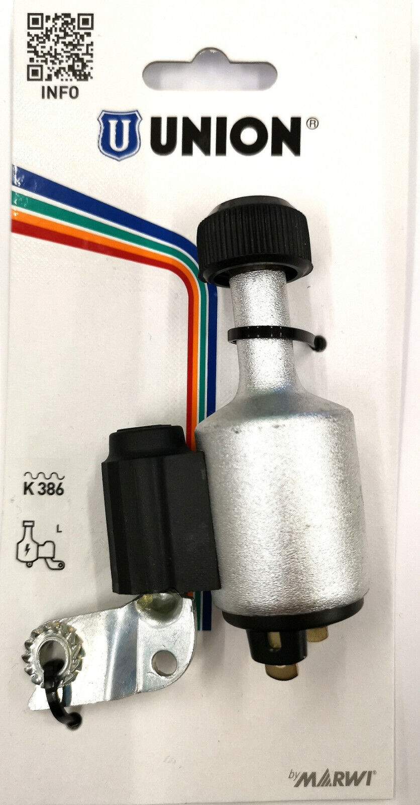 Marwi Dynamo 4195 Alu Gummirolle Montage links Silber Fahrrad